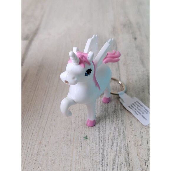 Unicorn Pony Pegasus keychain toy figure white pink - Picture 2 of 4
